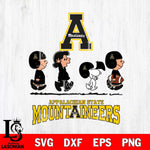 Appalachian State Mountaineers Snoopy Sport 12 Svg Eps Dxf Png File, Digital Download