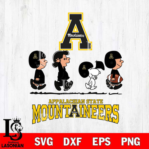 Appalachian State Mountaineers Snoopy Sport 12 Svg Eps Dxf Png File, Digital Download
