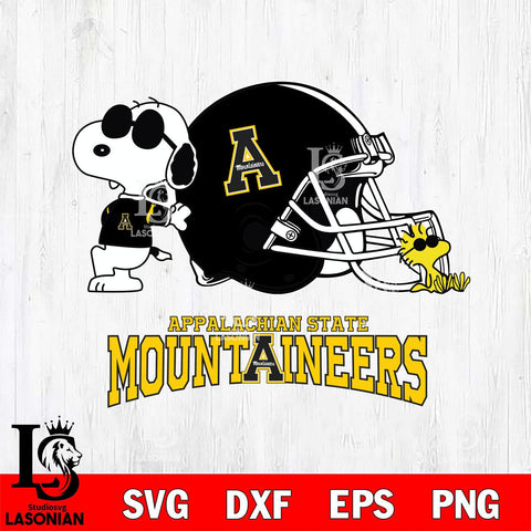 Appalachian State Mountaineers Snoopy Sport 2 Svg Eps Dxf Png File, Digital Download