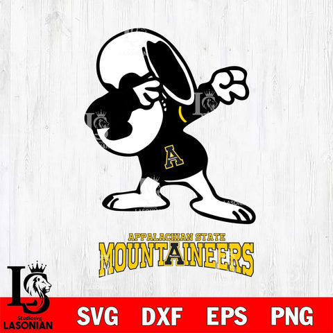 Appalachian State Mountaineers Snoopy Sport 3 Svg Eps Dxf Png File, Digital Download
