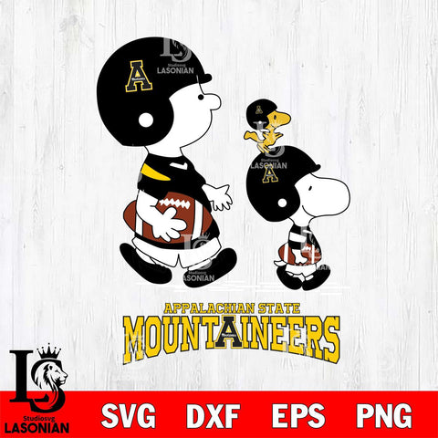 Appalachian State Mountaineers Snoopy Sport Svg Eps Dxf Png File, Digital Download