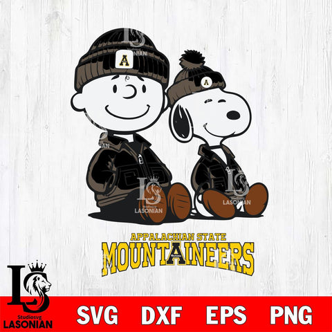 Appalachian State Mountaineers Snoopy Sport 6 Svg Eps Dxf Png File, Digital Download