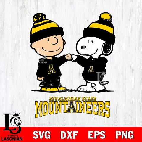 Appalachian State Mountaineers Snoopy Sport 9 Svg Eps Dxf Png File, Digital Download