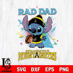Appalachian State Mountaineers Stitch Rad Dad SVG DXF EPS PNG FILE, NCAA File Cut,Digital Download,Instant Download