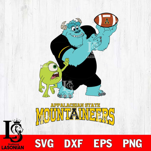 Appalachian State Mountaineers Sully & Mike Football Cricut,Christmas SVG DXF EPS PNG FILE, NCAA Digital Download,Instant Download, Silhouette