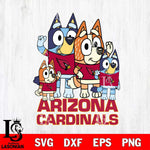 Arizona Cardinals Bluey & Bingo 7 Svg Eps Dxf Png File, NFL svg, Digital Download, Instant Download