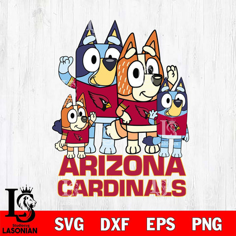 Arizona Cardinals Bluey & Bingo 7 Svg Eps Dxf Png File, NFL svg, Digital Download, Instant Download