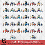 Bluey Bundle svg , Bluey family NFL Svg, Bluey bundle Svg Eps Dxf Png File, Digital Download, Instant Download