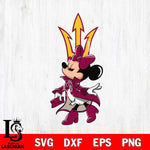 Arizona State Sun Devils Glamorous Minnie Svg Eps Dxf Png File, Digital Download, Instant Download