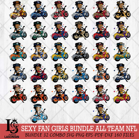 Betty Boop And Badass Motor SVG NFL Svg Eps Dxf Png File, Digital Download, Instant Download