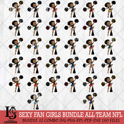 Betty Boop Cheer Leader SVG NFL Svg Eps Dxf Png File, Digital Download, Instant Download