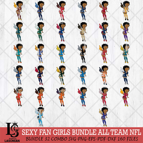 Betty Boop Cheering SVG NFL Svg Eps Dxf Png File, Digital Download, Instant Download