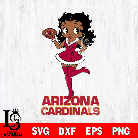 Arizona Cardinals Betty Boop Christmas Rugby File Cut, NFL SVG DXF EPS PNG PDF File, Digital Download , Criucut , Silhouette