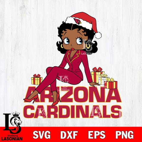 Arizona Cardinals Betty Boop Christmas fan File Cut, NFL SVG DXF EPS PNG PDF File, Digital Download , Criucut , Silhouette