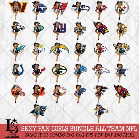 Betty Boop Girl Fan SVG NFL Svg Eps Dxf Png File, Digital Download, Instant Download
