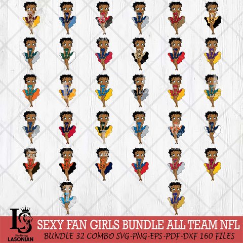 Betty Boop Sexy Cheering SVG NFL Svg Eps Dxf Png File, Digital Download, Instant Download