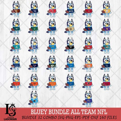 Bluey 2 NFL NFL Svg Eps Dxf Png File, Digital Download, Instant Download