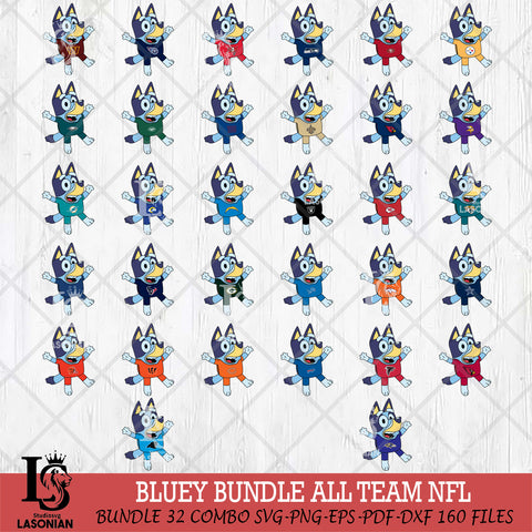 Bluey 3 NFL NFL Svg Eps Dxf Png File, Digital Download, Instant Download