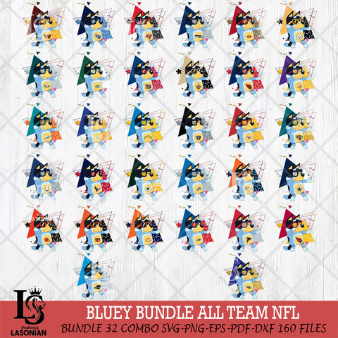 Bluey 4 NFL NFL Svg Eps Dxf Png File, Digital Download, Instant Download