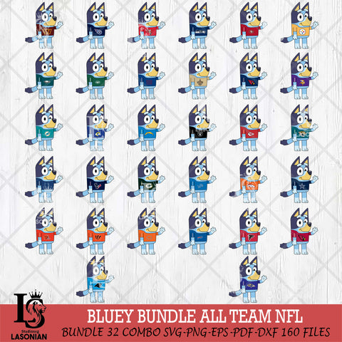 Bluey 5 NFL NFL Svg Eps Dxf Png File, Digital Download, Instant Download