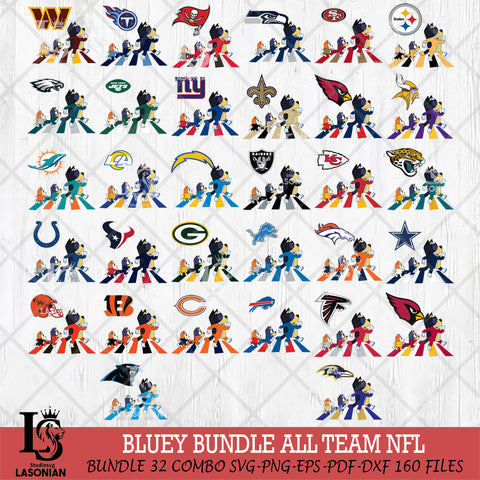 Bluey 6 NFL NFL Svg Eps Dxf Png File, Digital Download, Instant Download