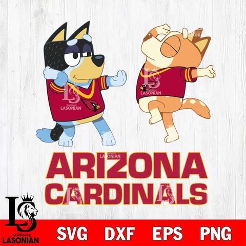 Arizona Cardinals Bluey Dance Svg Eps Dxf Png File, Digital Download, Instant Download