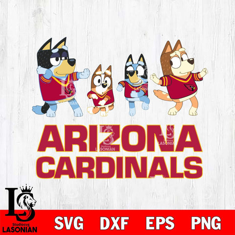 Arizona Cardinals Bluey Dance Mode Squats Svg Eps Dxf Png File, Digital Download, Instant Download