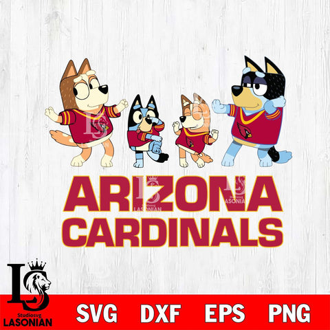 Arizona Cardinals Bluey Dance Squats Svg Eps Dxf Png File, Digital Download, Instant Download
