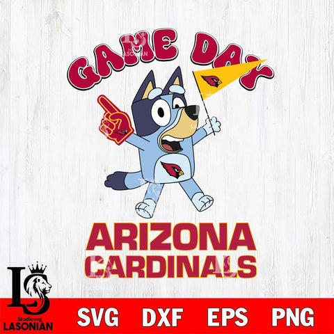 Arizona Cardinals Bluey Game Day Svg Eps Dxf Png File, Digital Download, Instant Download