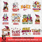Arizona Cardinals Bluey Halloween 12 SVG Svg Eps Dxf Png File, Digital Download, Instant Download