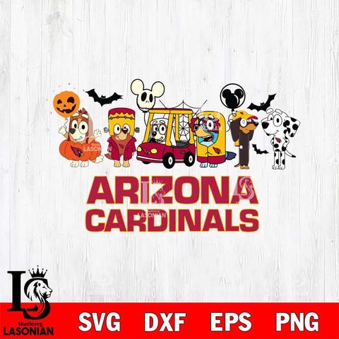 Arizona Cardinals Bluey Halloween Svg Eps Dxf Png File, Digital Download, Instant Download
