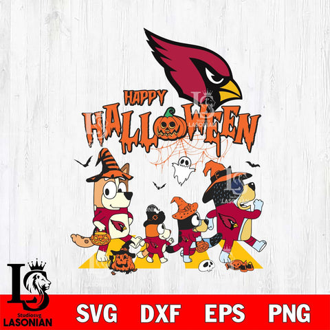 Arizona Cardinals Bluey Halloween Family Svg Eps Dxf Png File, Digital Download, Instant Download