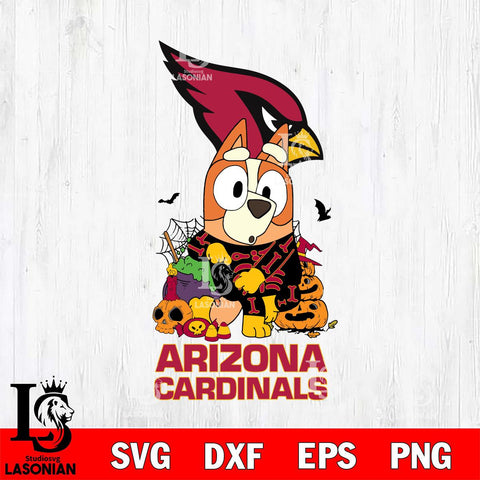 Arizona Cardinals Bluey Halloween NFL Svg Eps Dxf Png File, Digital Download, Instant Download
