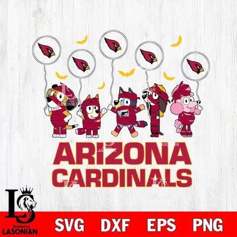 Arizona Cardinals Bluey Halloween Spooky Svg Eps Dxf Png File, Digital Download, Instant Download