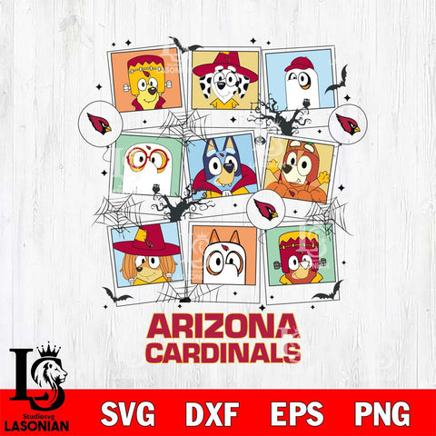 Arizona Cardinals Bluey Halloween Sport Svg Eps Dxf Png File, Digital Download, Instant Download