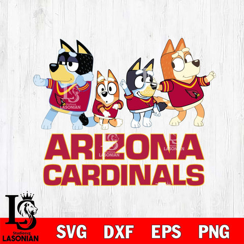 Arizona Cardinals Bluey Mode Dance Squats Svg Eps Dxf Png File, Digital Download, Instant Download