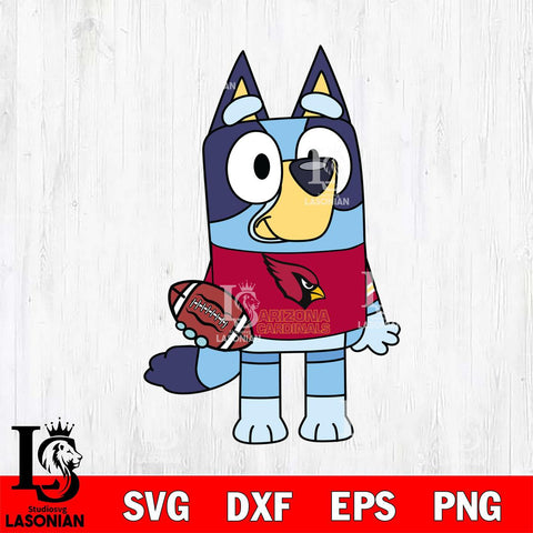 Arizona Cardinals Bluey NFL 2 Svg Eps Dxf Png File, Digital Download, Instant Download