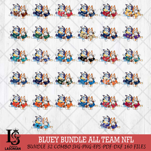 Bluey NFL NFL Svg Eps Dxf Png File, Digital Download, Instant Download