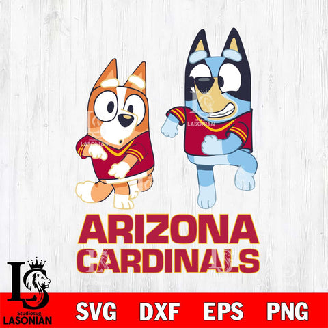 Arizona Cardinals Bluey with Chilli Dance Svg Eps Dxf Png File, Digital Download, Instant Download