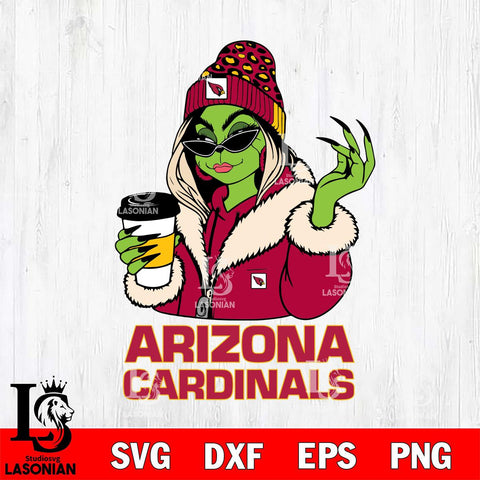 Arizona Cardinals Boujee Grinch Girls Christmas Svg Eps Dxf Png File,Cricut svg files, Digital Download, Instant Download