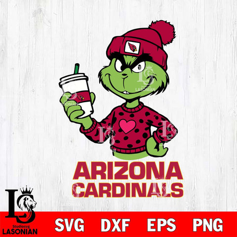 Arizona Cardinals Boujee Grinch Heart Christmas Svg Eps Dxf Png File,Cricut svg files, Digital Download, Instant Download