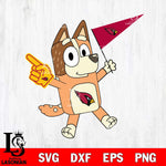 Arizona Cardinals Chilli Heeler Bluey Flag Svg Eps Dxf Png File,NFL Cut Svg Files,Digital File,Sublimation