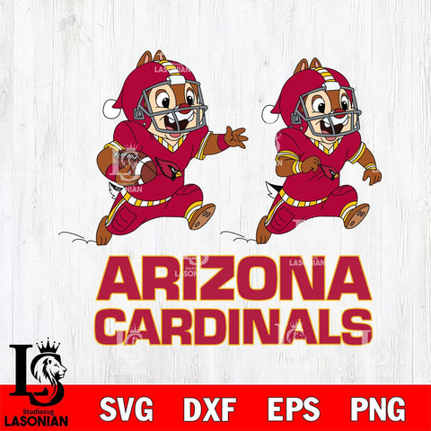 Arizona Cardinals Chip & Dale Football Cricut,Christmas SVG DXF EPS PNG FILE, Digital Download,Instant Download, Silhouette