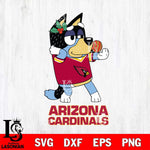 Arizona Cardinals Christmas Bluey Bandit Heeler Svg Eps Dxf Png File,Cut Svg Files, Digital File, Sublimation