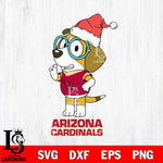 Arizona Cardinals Christmas Bluey Honey Sport Svg Eps Dxf Png File,Cut Svg Files, Digital File, Sublimation
