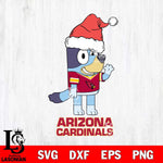 Arizona Cardinals Christmas Bluey Say Hi Svg Eps Dxf Png File,Cut Svg Files, Digital File, Sublimation