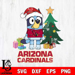Arizona Cardinals Christmas Bluey Tree Sport Svg Eps Dxf Png File,Cut Svg Files, Digital File, Sublimation