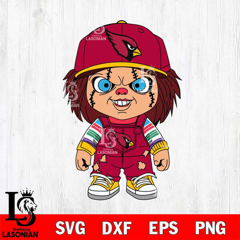 Arizona Cardinals Chucky Football Horror Halloween Svg Eps Dxf Png File, Digital Download, Instant Download