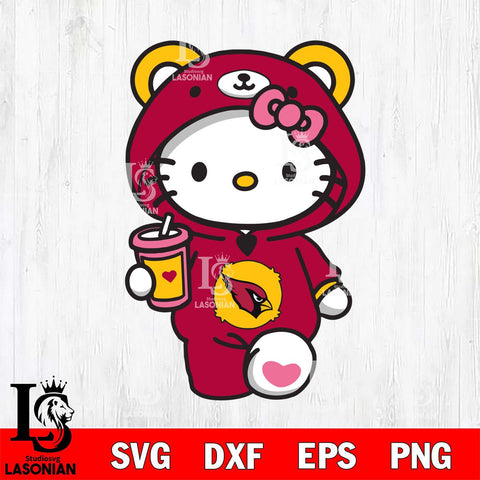 Arizona Cardinals Cute Hello Kitty Svg Eps Dxf Png File, Digital Download, Instant Download