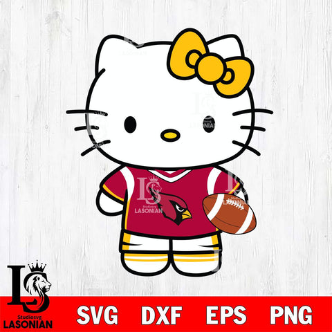 Arizona Cardinals Cute Hello Kitty Football 8 Svg Eps Dxf Png File, NFL svg, Digital Download, Instant Download